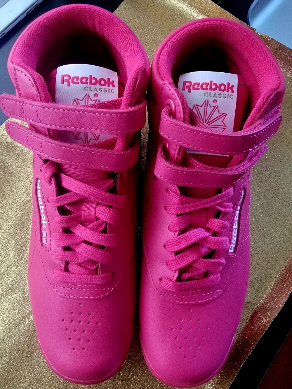 Reebok Freestyle Hi Hot Pink Retro High Top Sneakers Size 7 Excellent Condition